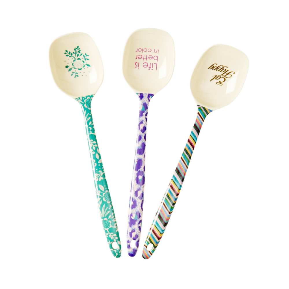 Melamine Cooking Spoons in Assorted LBC Prints Rice DK Vibrant Home